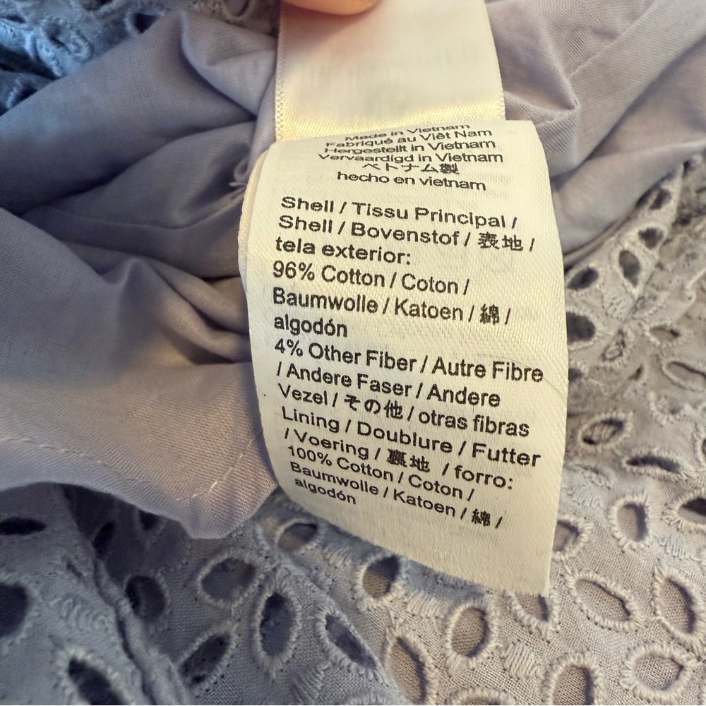 J. Crew Lavender Eyelet Midi Dress size 24 new NWT - Picture 6 of 6